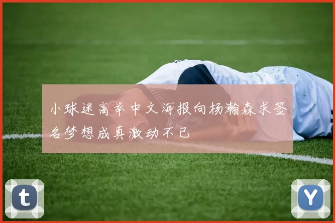 小球迷高举中文海报向杨瀚森求签名梦想成真激动不已